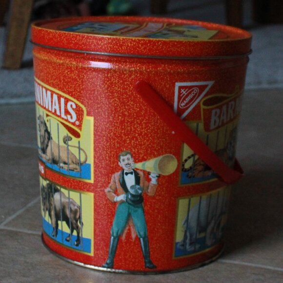 Vintage Nabisco 1991 Barnum's Animal Crackers Storage Tin Bucket - Picture 2 of 6